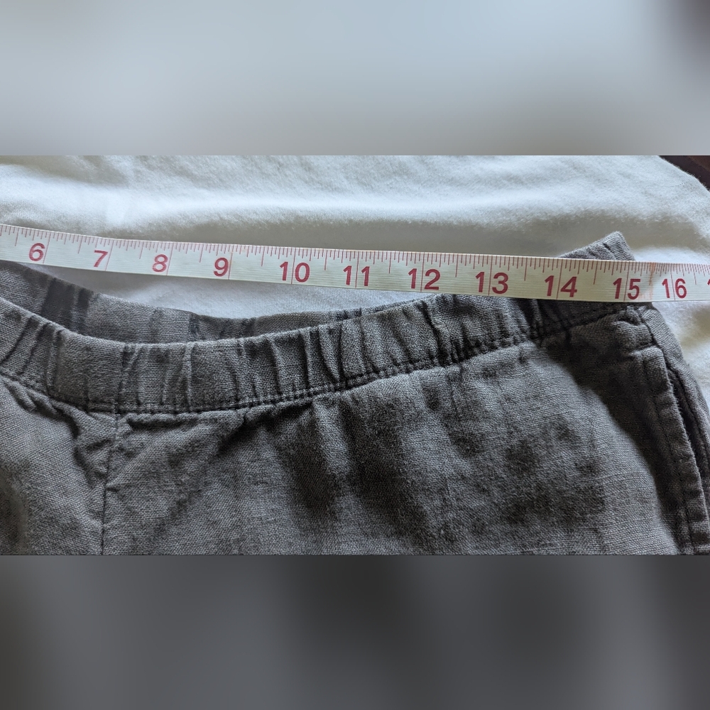 J. Jill 100% Linen Tall Wide Leg Pants Charcoal Gray Pockets Size Small - Picture 9 of 11